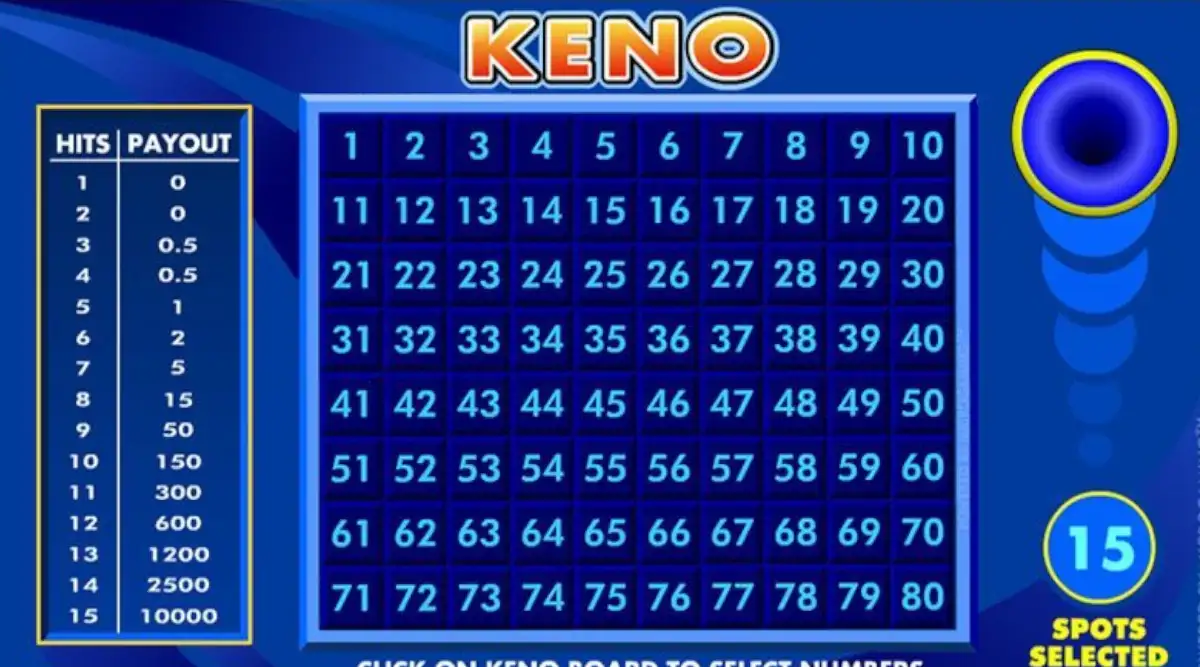 check keno results online