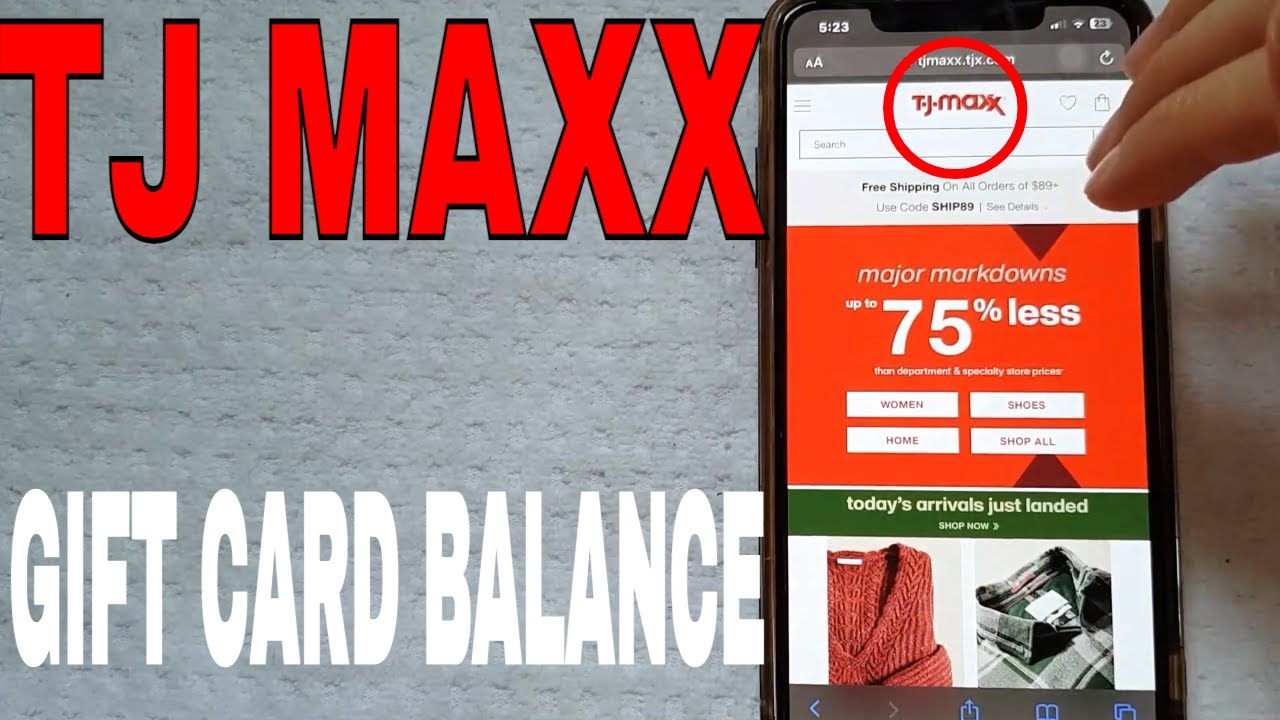 check tj maxx gift card balance