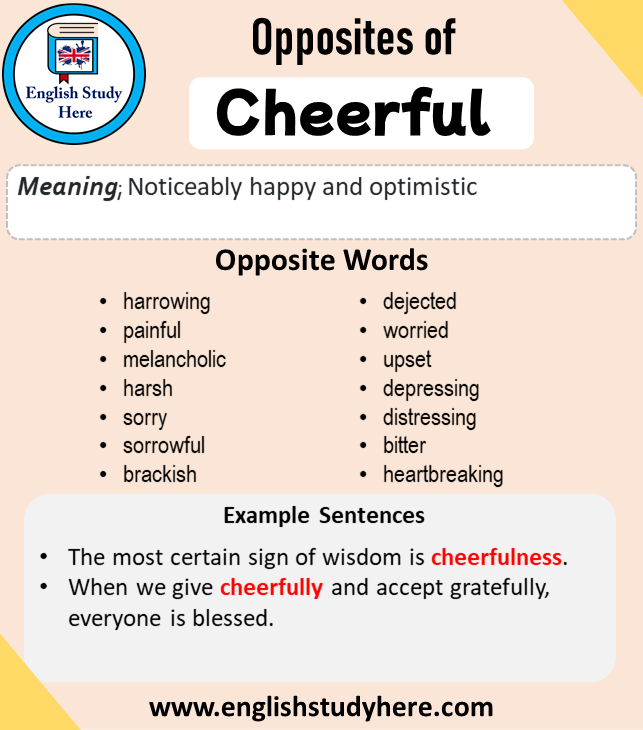 cheerful opposite word