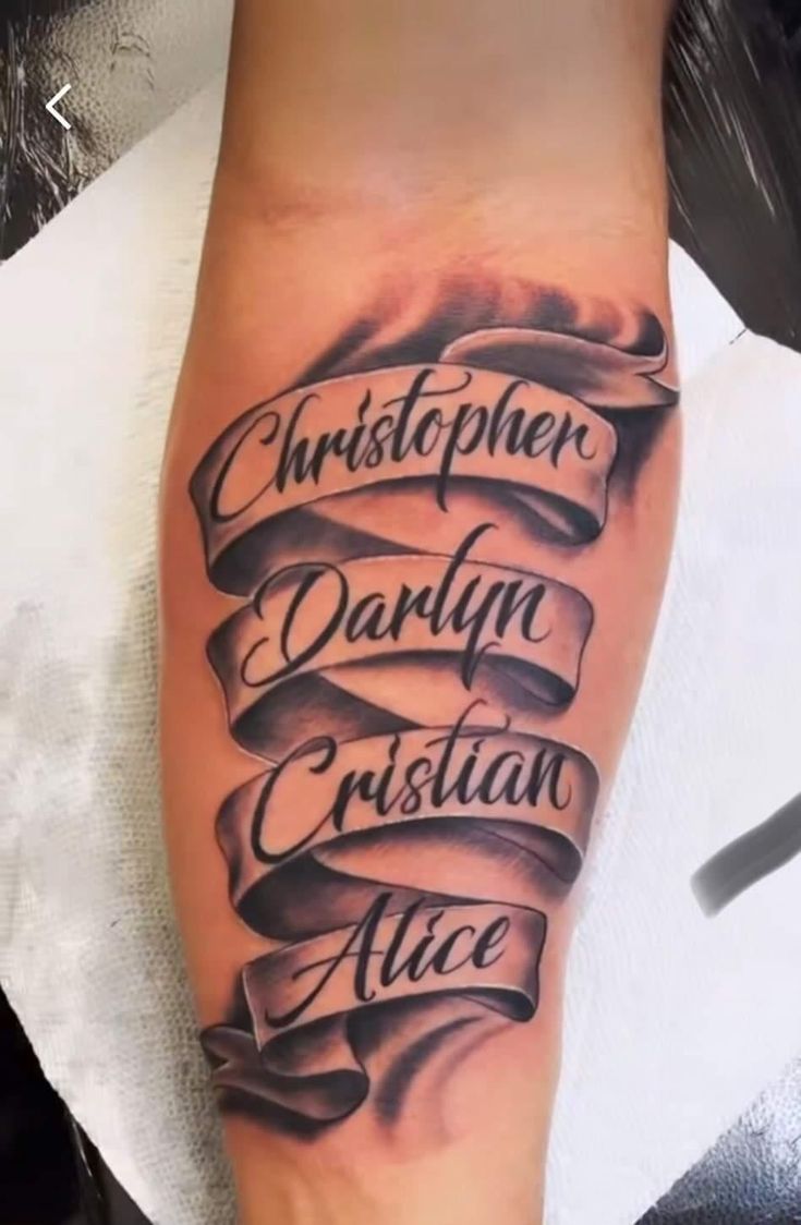 childrens name tattoos for men