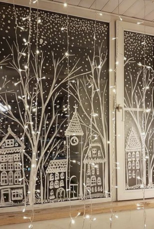 christmas window art ideas