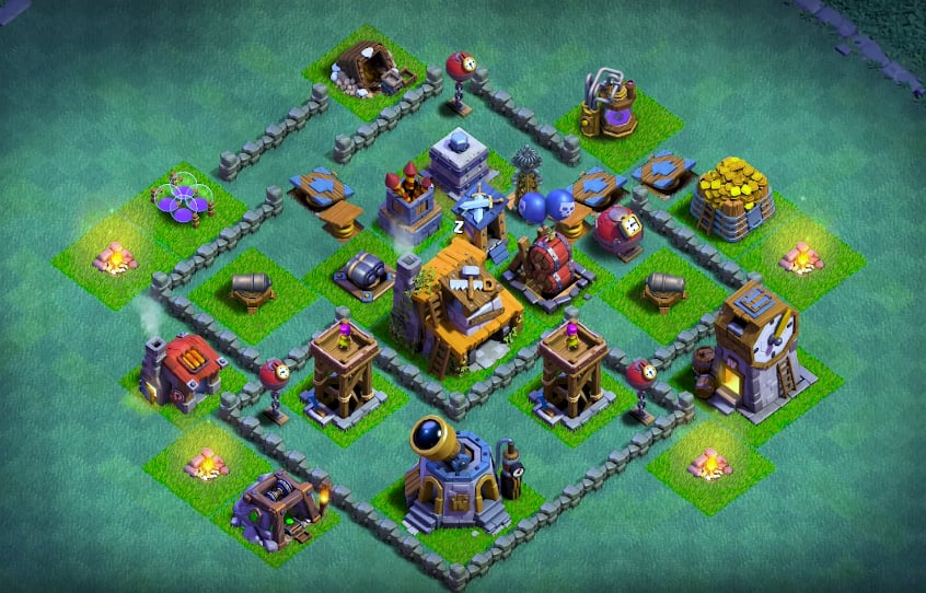 clash of clans builder hall 4 base