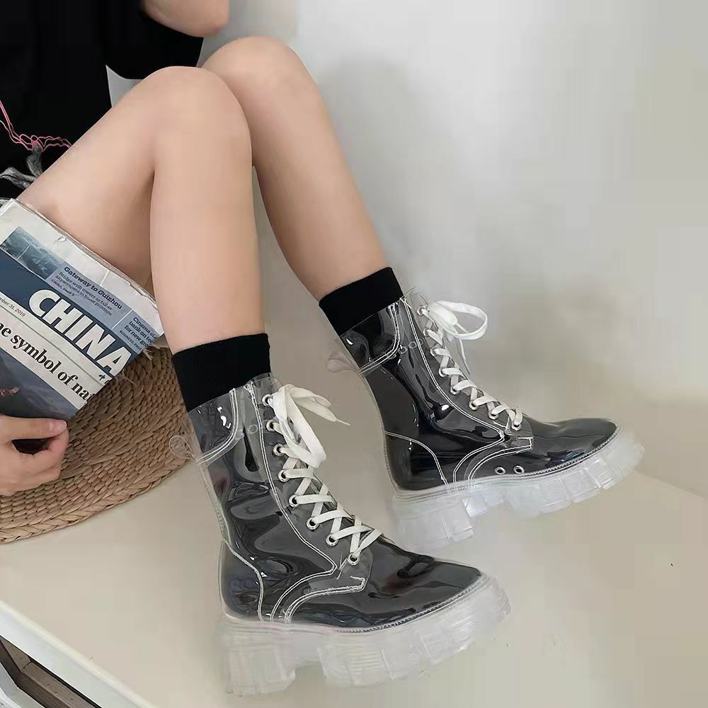 clear rain boots