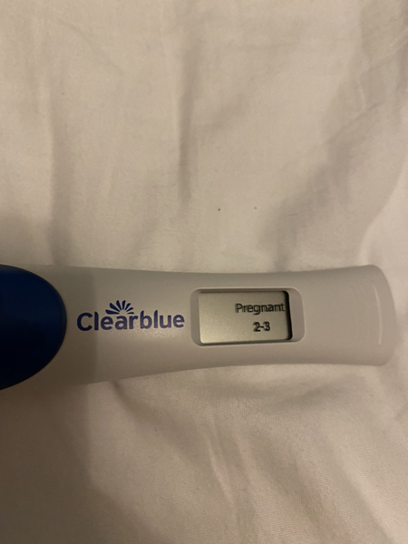 clearblue 2 3 weeks meaning