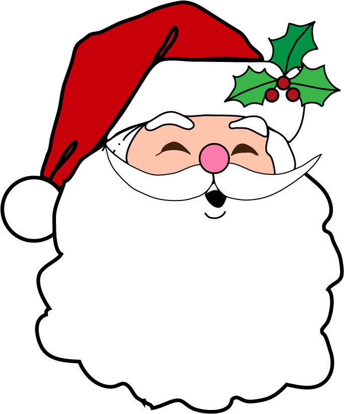 clipart santa claus face