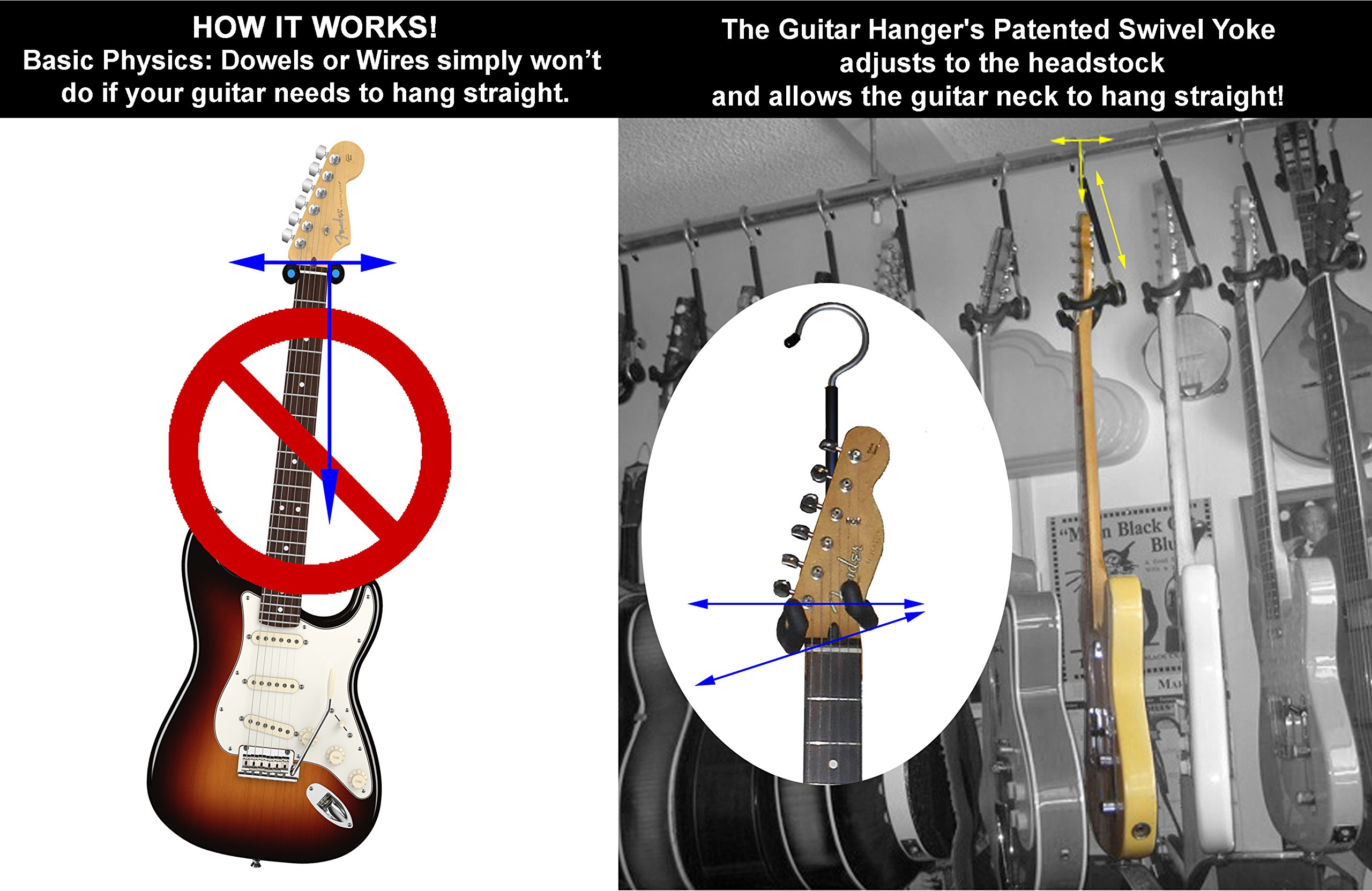 closet guitar hanger