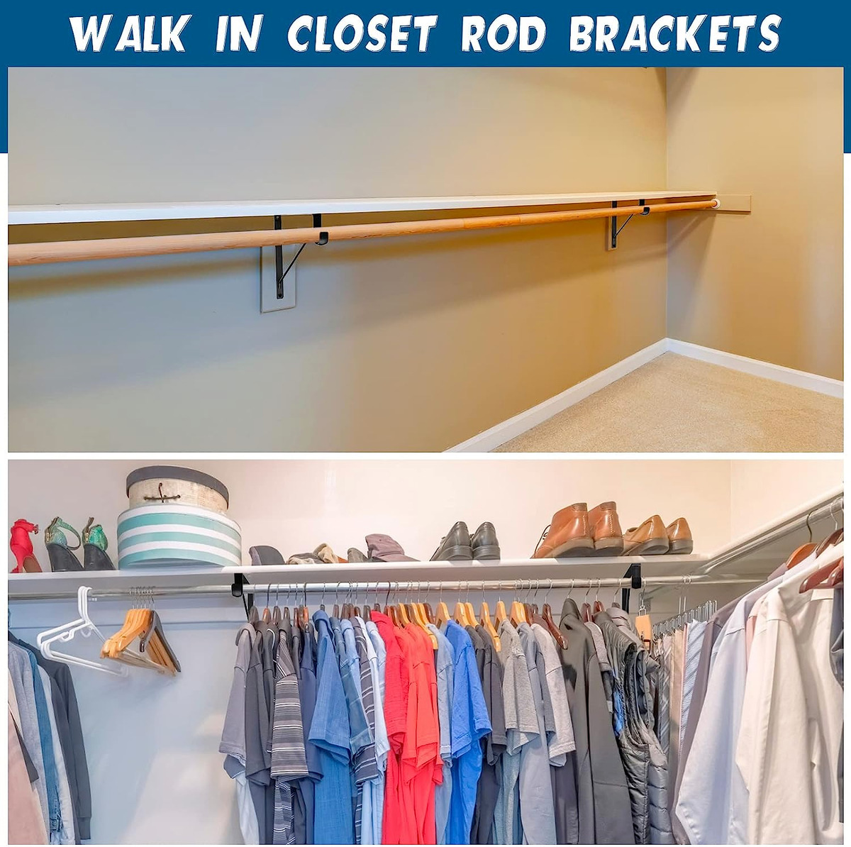 closet hanger rod bracket