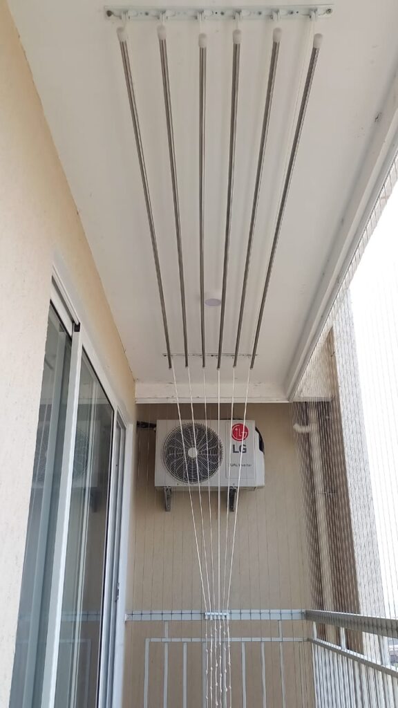 clothes hanger in balcony