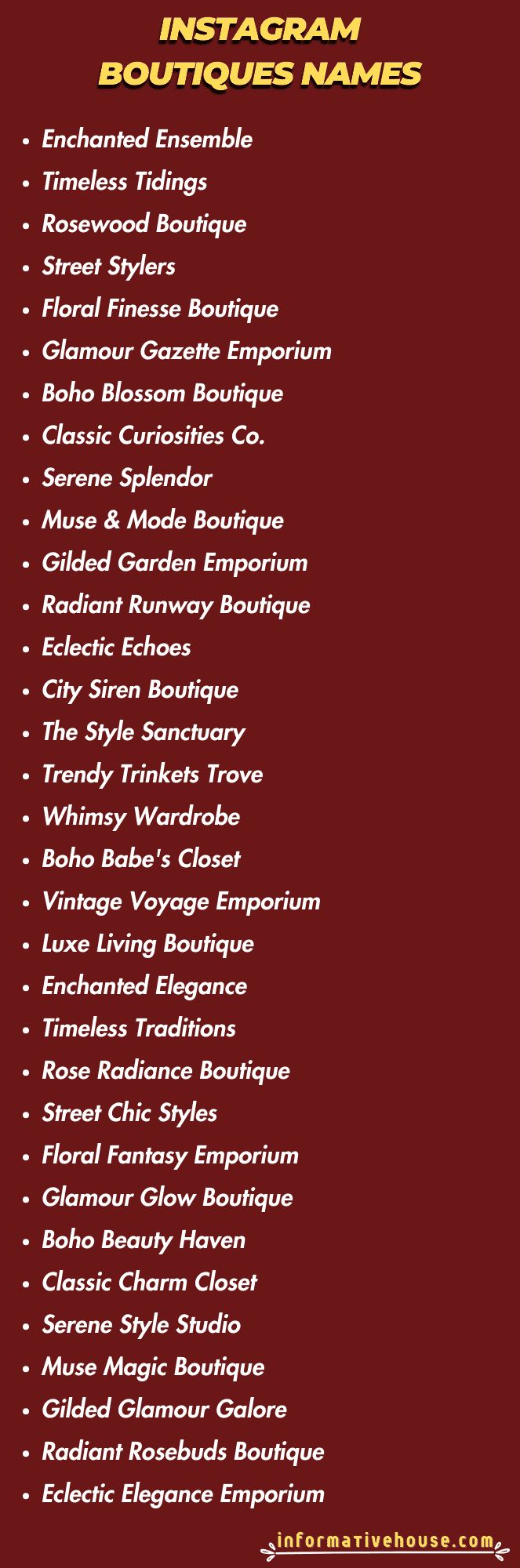 clothing boutique names