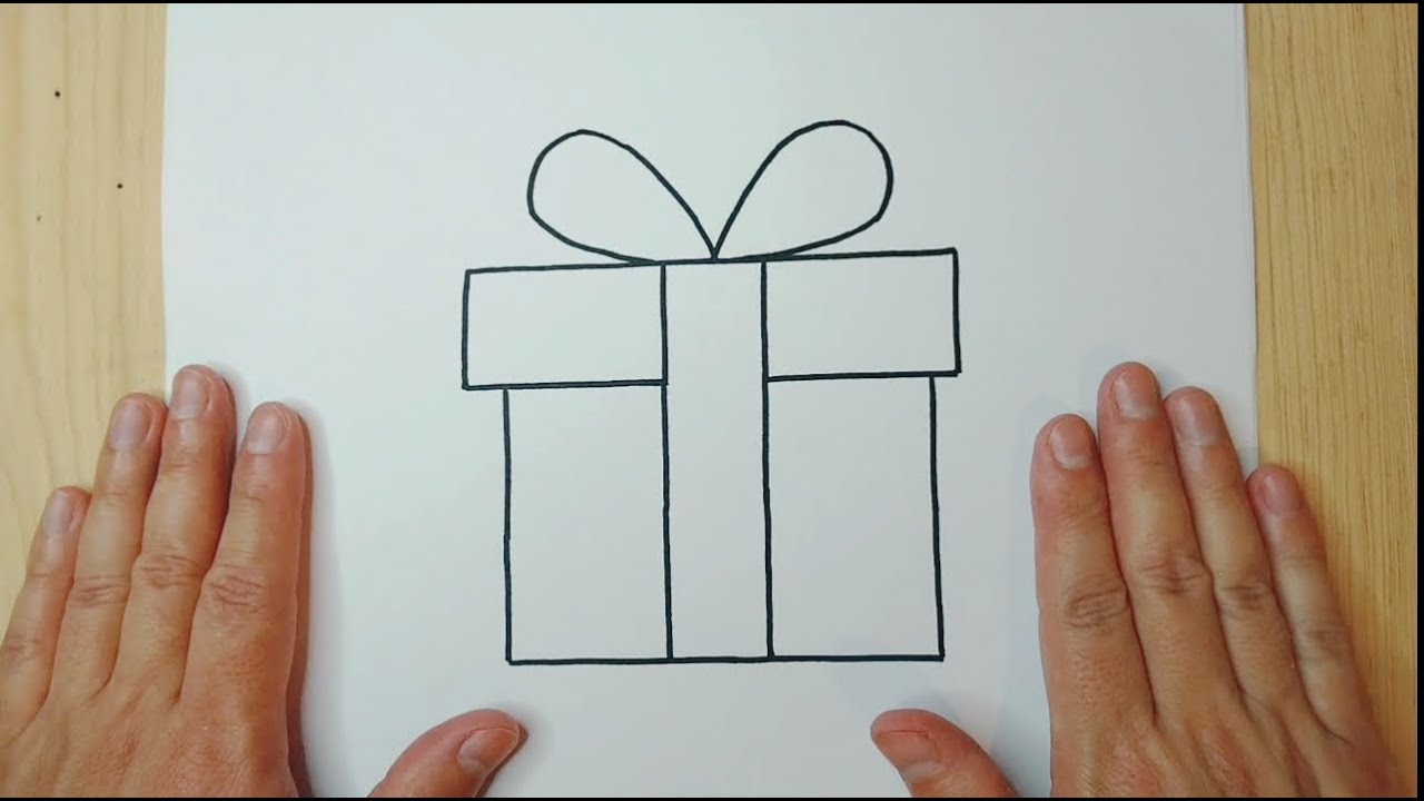 como dibujar un regalo