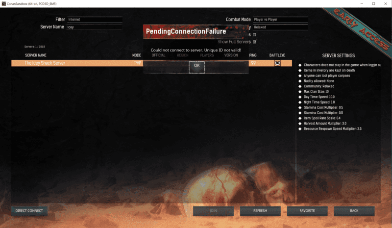 conan exiles official servers down