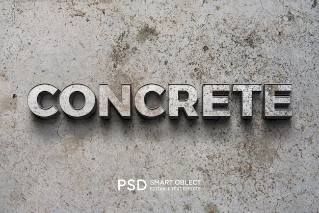 concrete text effect