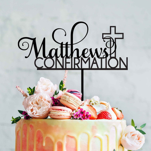 confirmation cake topper