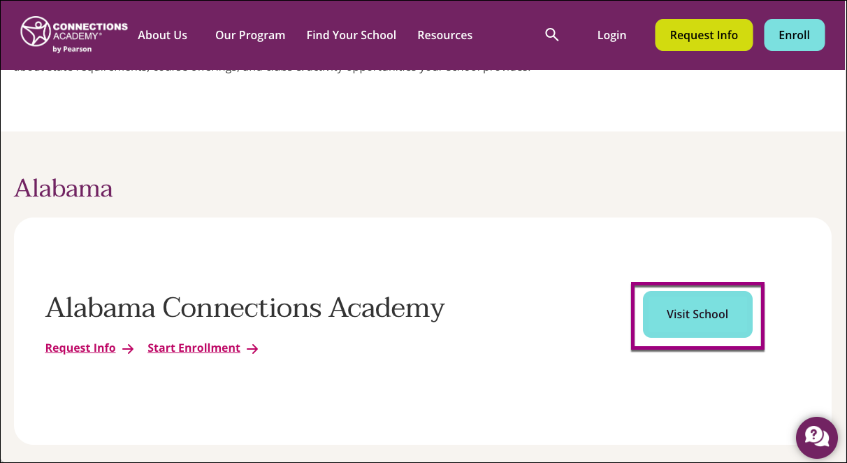 connection academy login