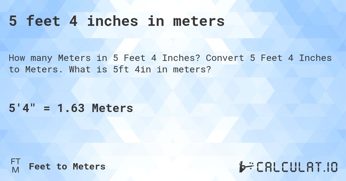 convert 5ft 4 inches to meters