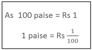 convert into rupees and paise