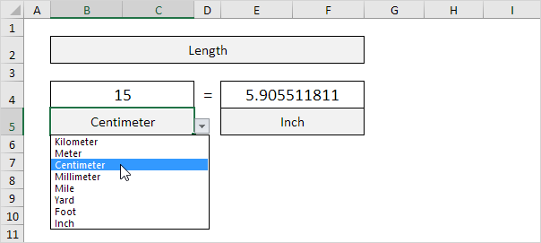 convertir cm a inches