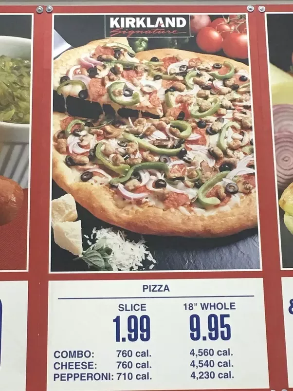 costco pizza serving size