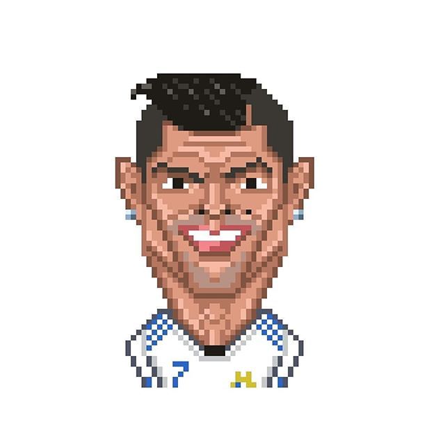 cr7 pixel art