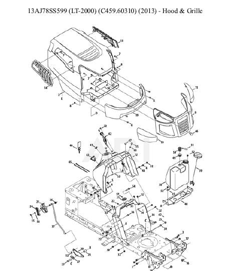 craftsman lt2000 parts