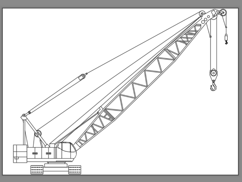 crawler crane dwg