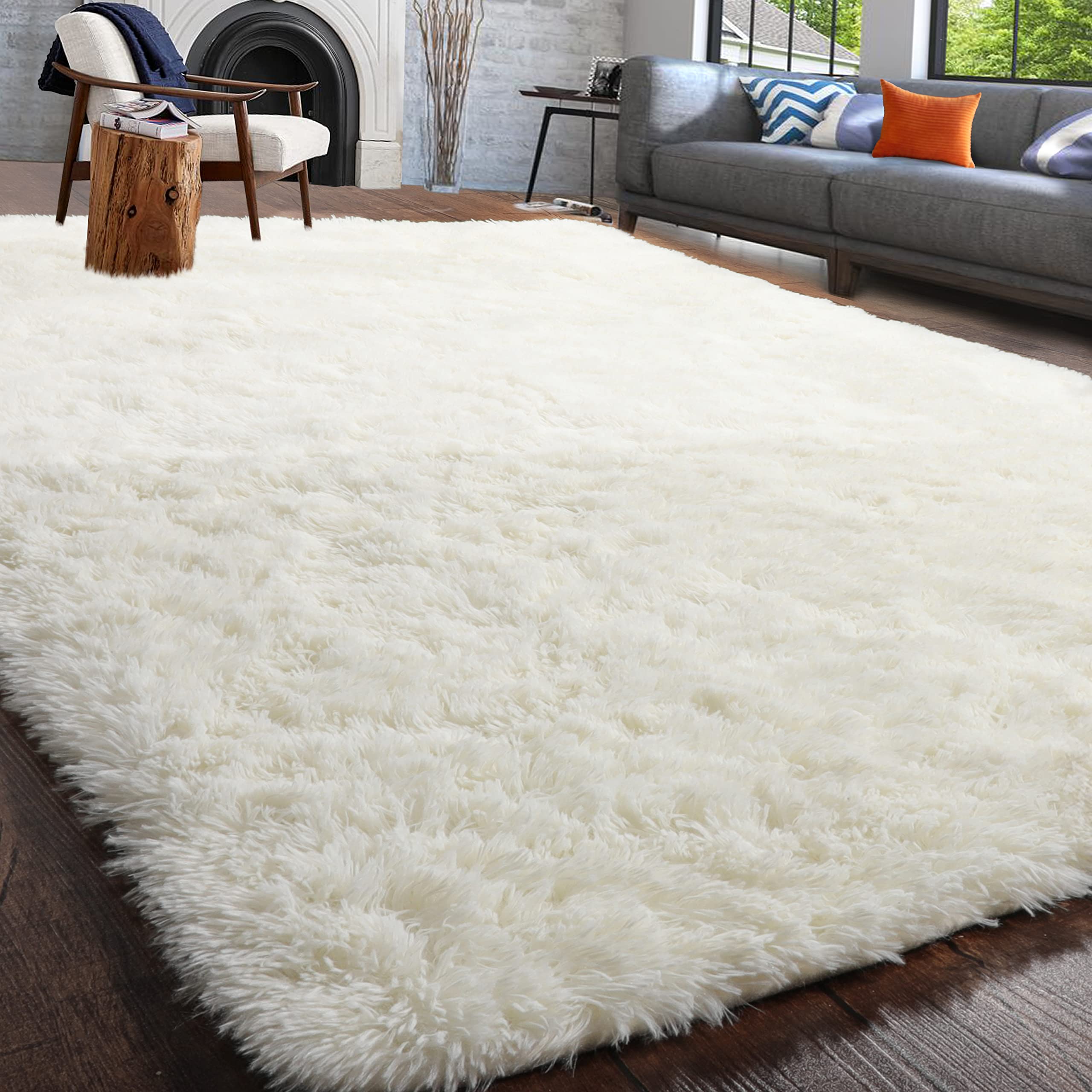 cream shag carpet