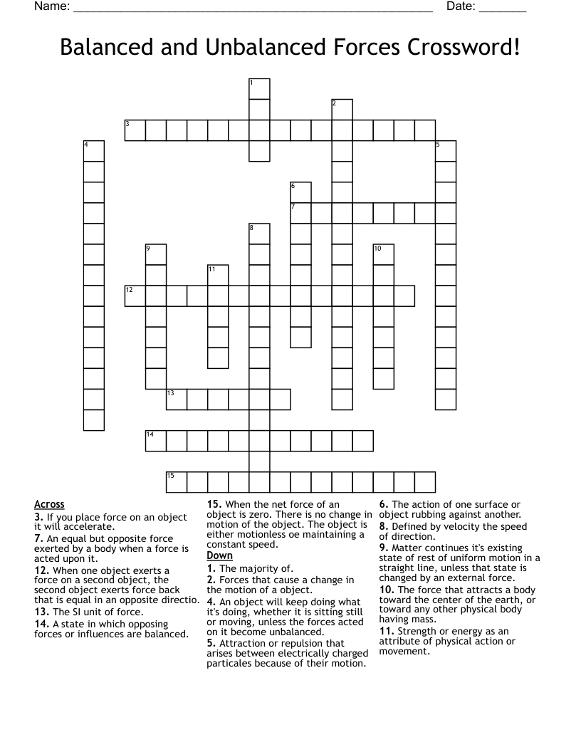 crossword clue balance