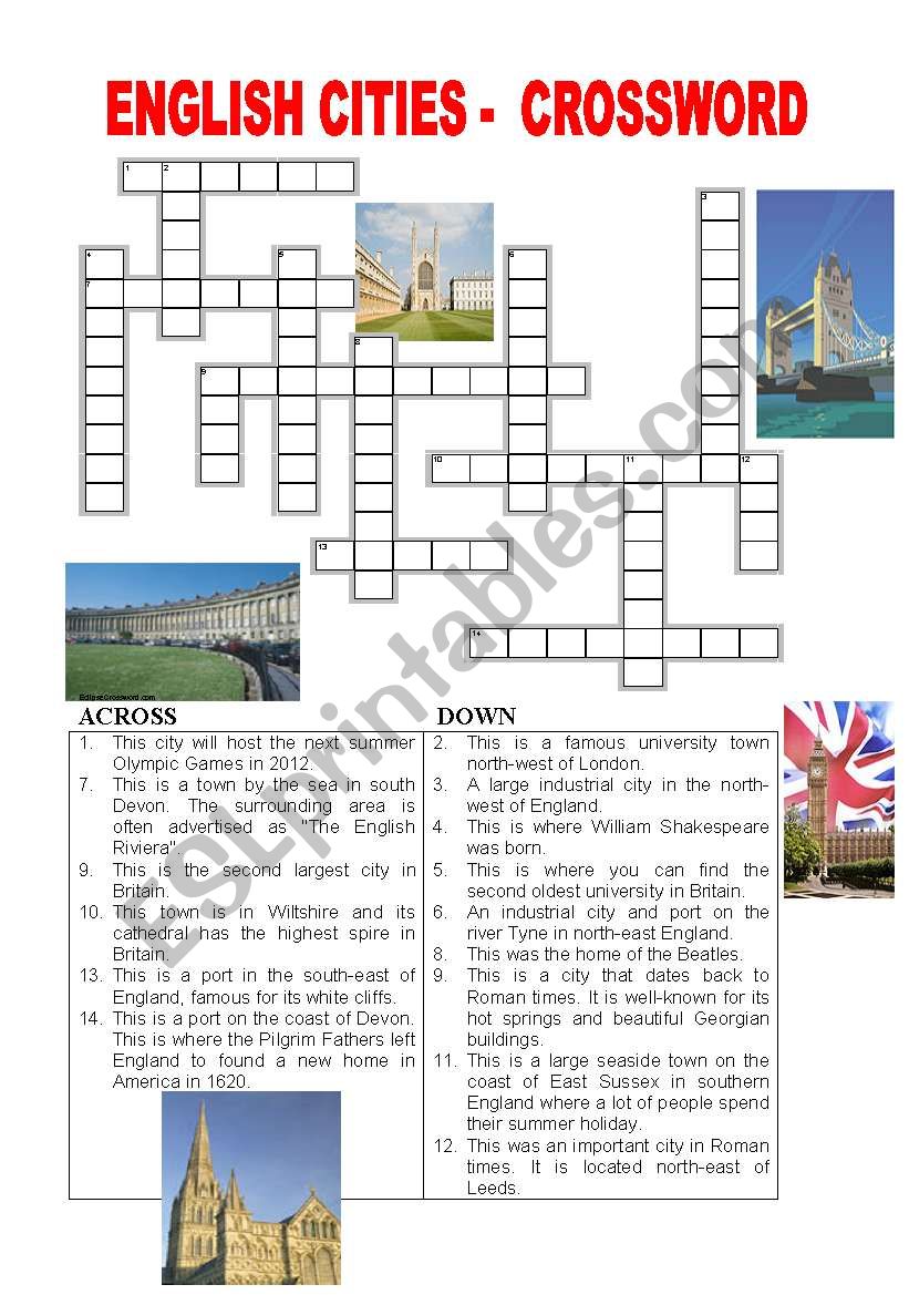 crossword clue english city