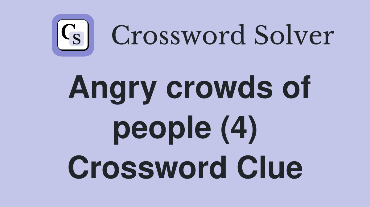 crowds of people crossword clue