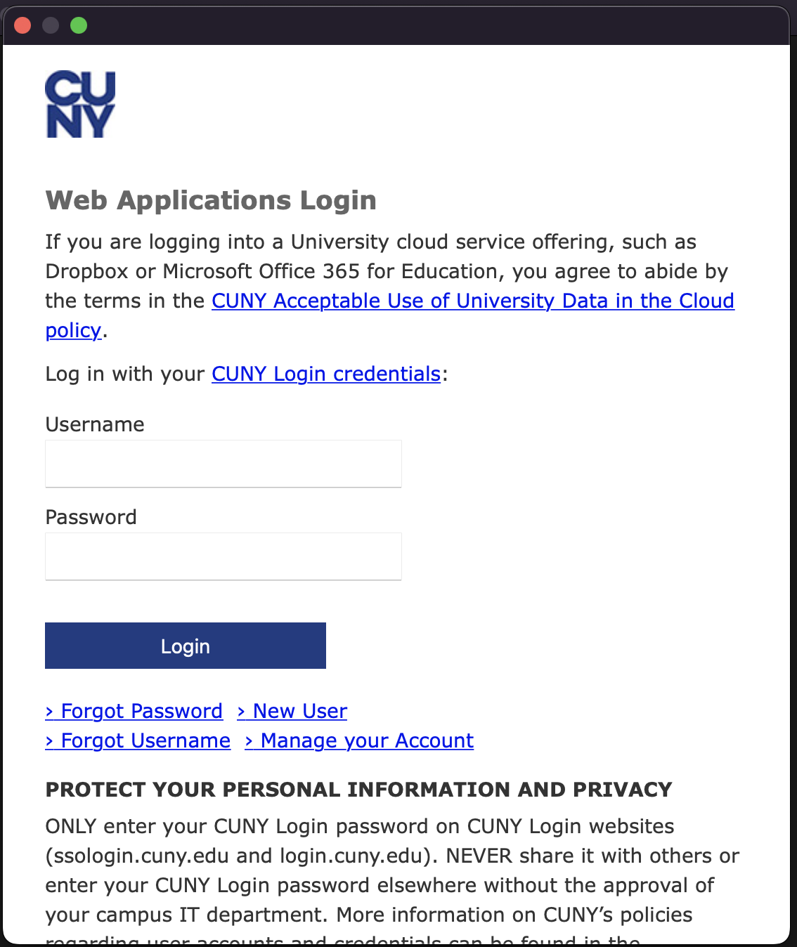 cuny email login outlook