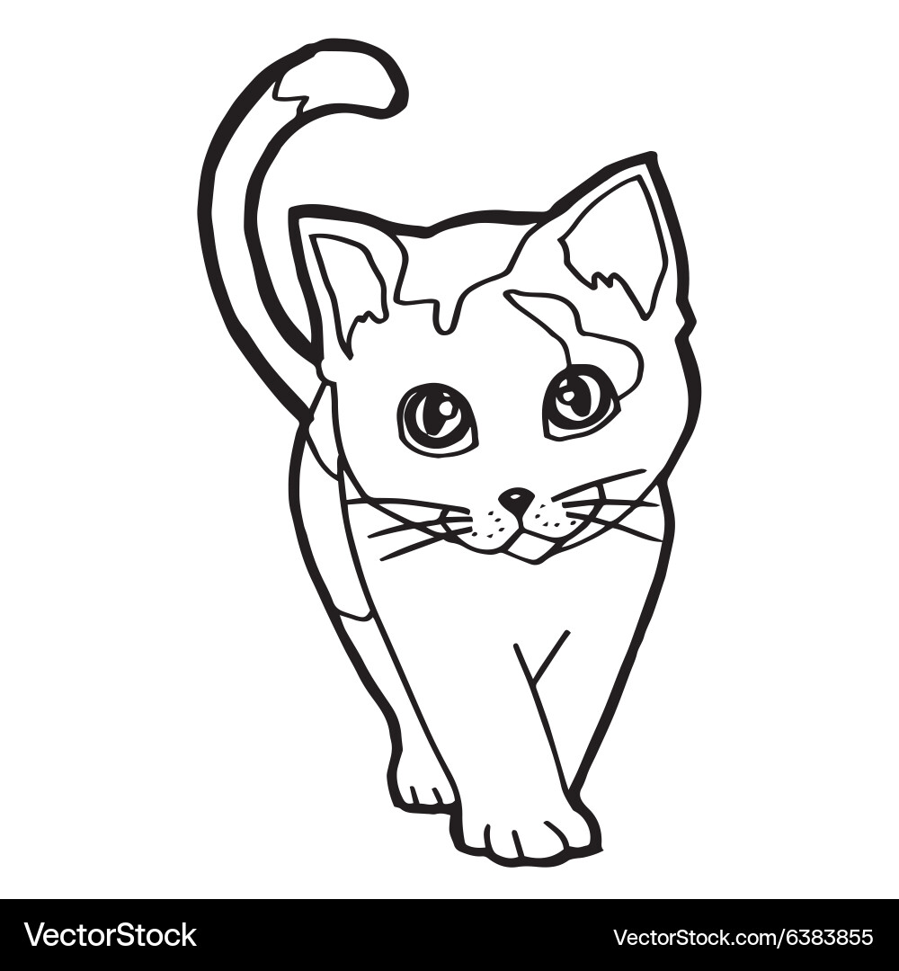 cute cartoon cat coloring pages