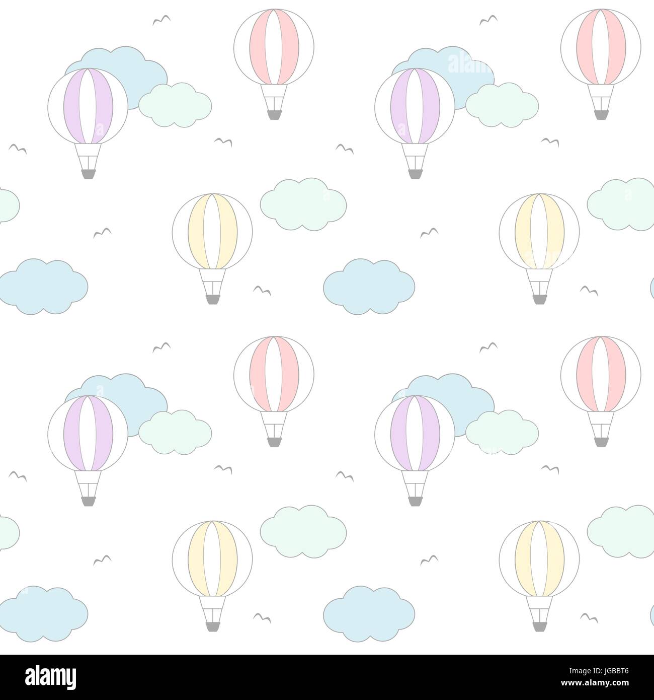 cute hot air balloon background