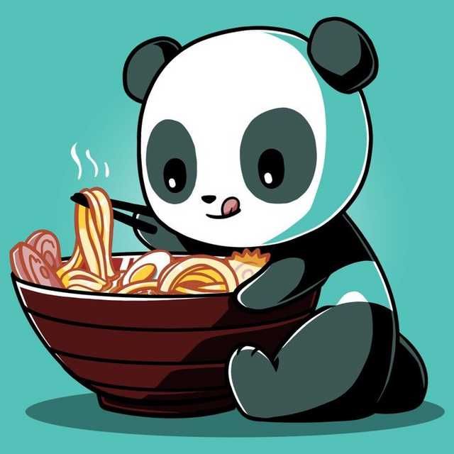 cute panda cartoon