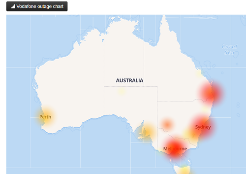 vodafone outage map melbourne