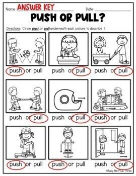 push pull worksheet