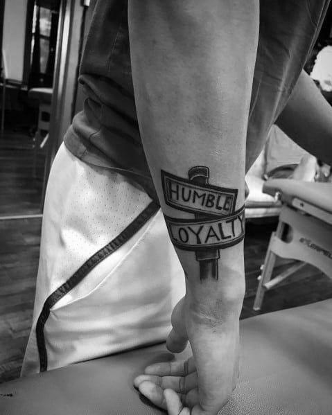 street sign tattoo