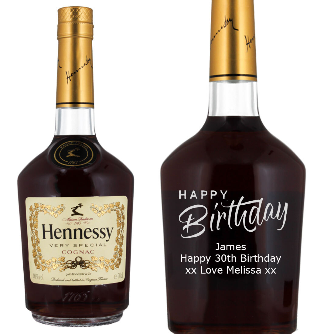 personalised hennessy bottle