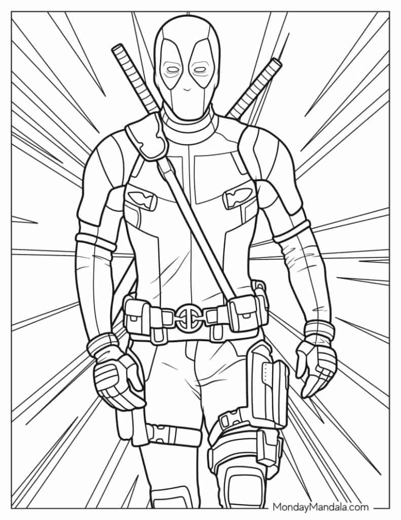 deadpool coloring sheets