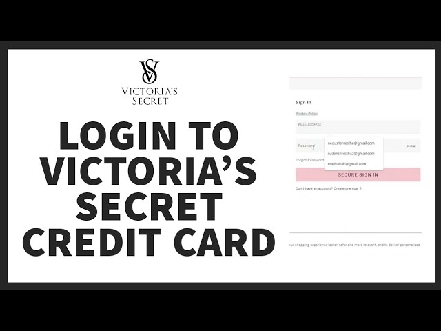 victorias secret credit card login