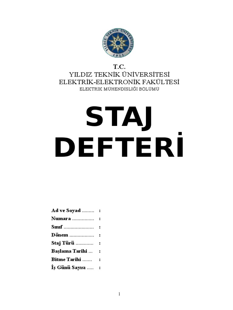 elektrik elektronik mühendisliği staj defteri örnekleri pdf