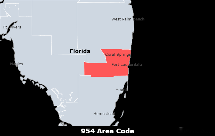 florida area code 954