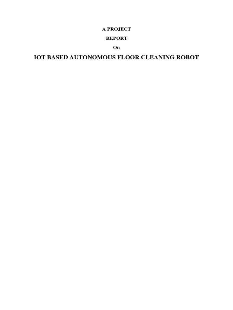 floor cleaning robot project report pdf