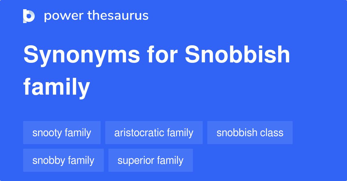 snobby synonym