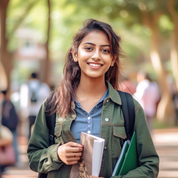 young indian college girl