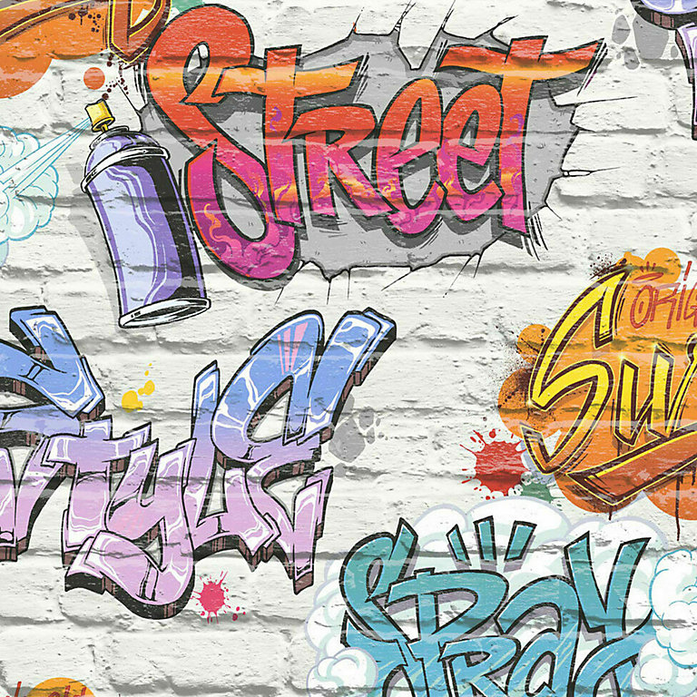 graffiti wallpaper b&q