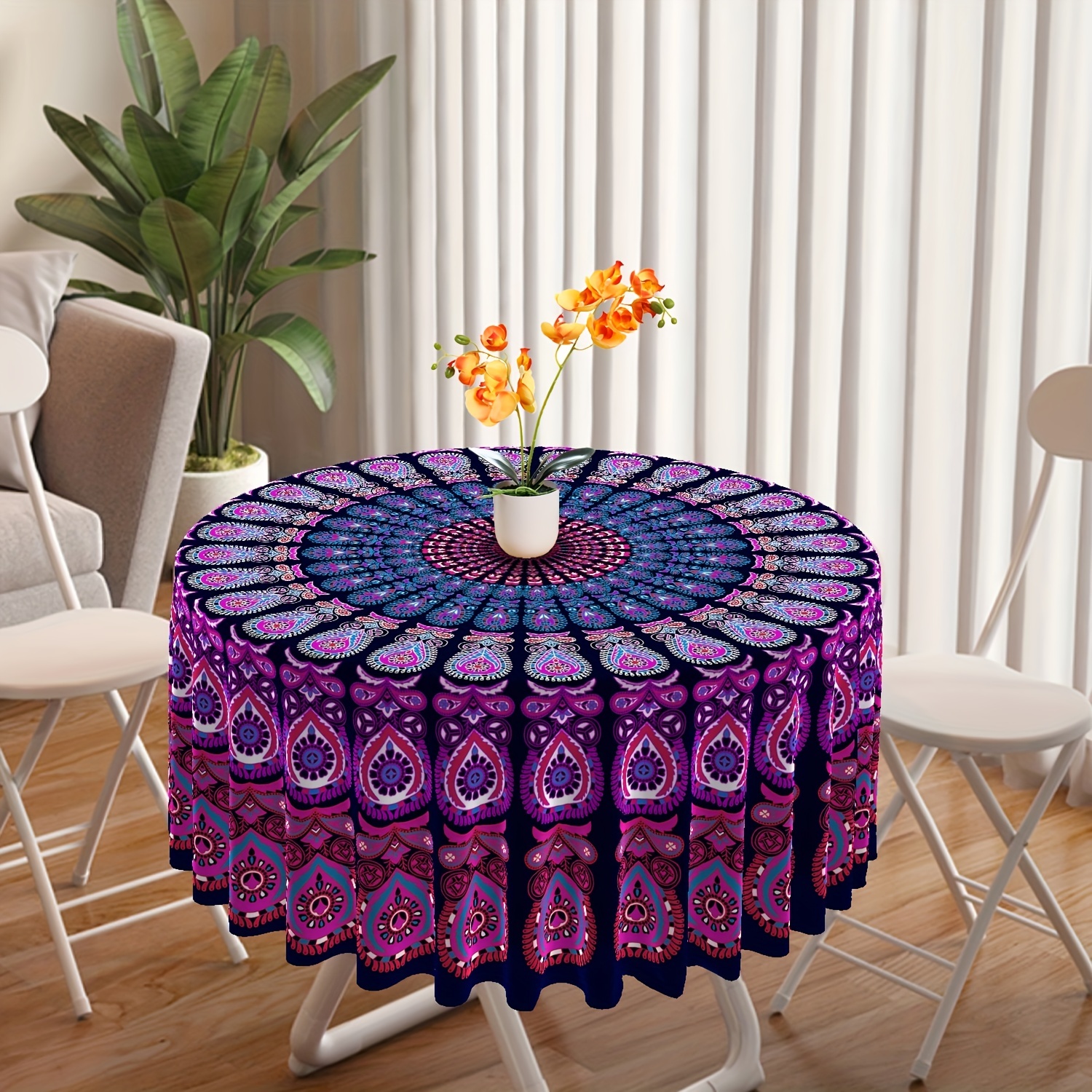 round mandala tablecloth