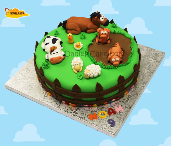 pasteles de animales de granja