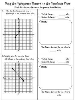 pythagorean theorem coordinate plane worksheet pdf