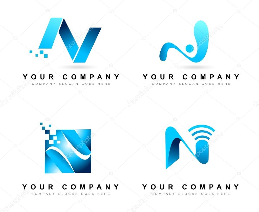 n logo design vector