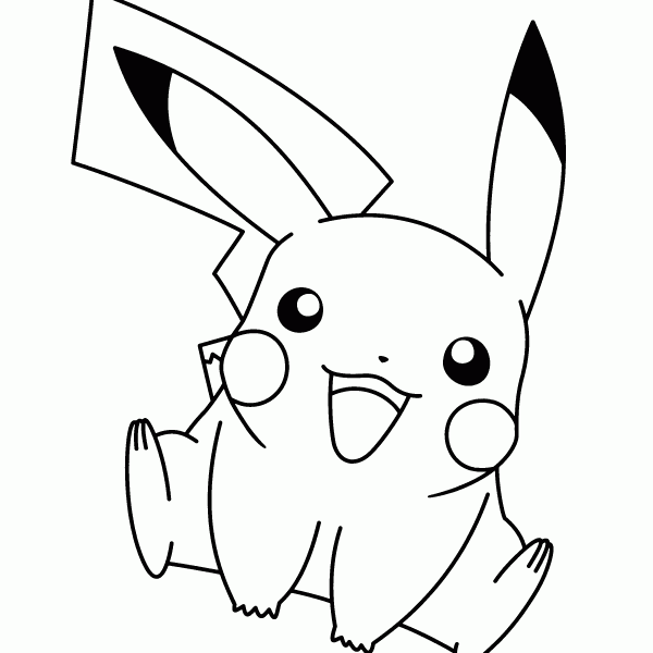 pikachu para colorear